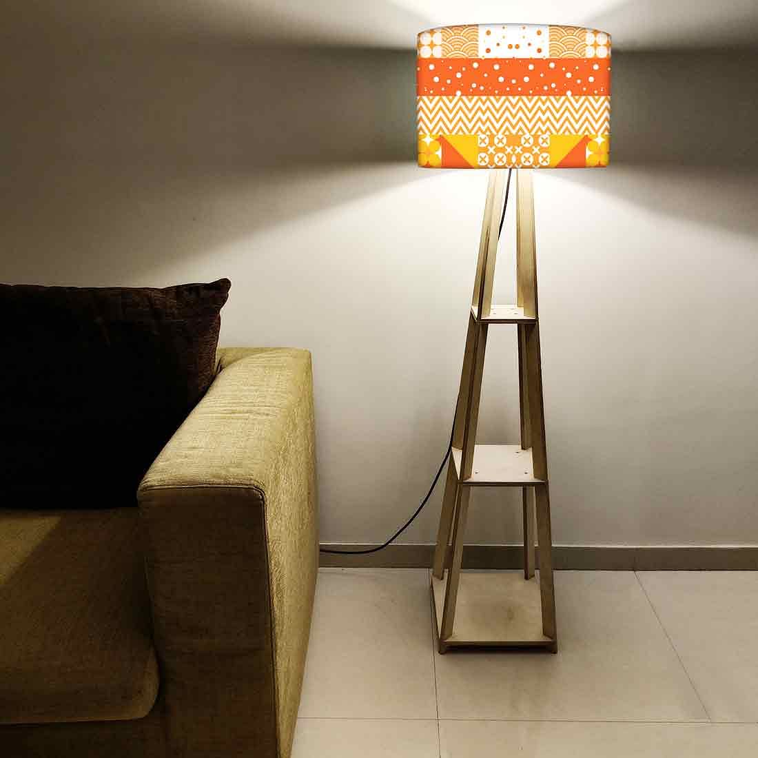 Wooden Floor Lamp with Shelf for Bedside Lights - Image 5