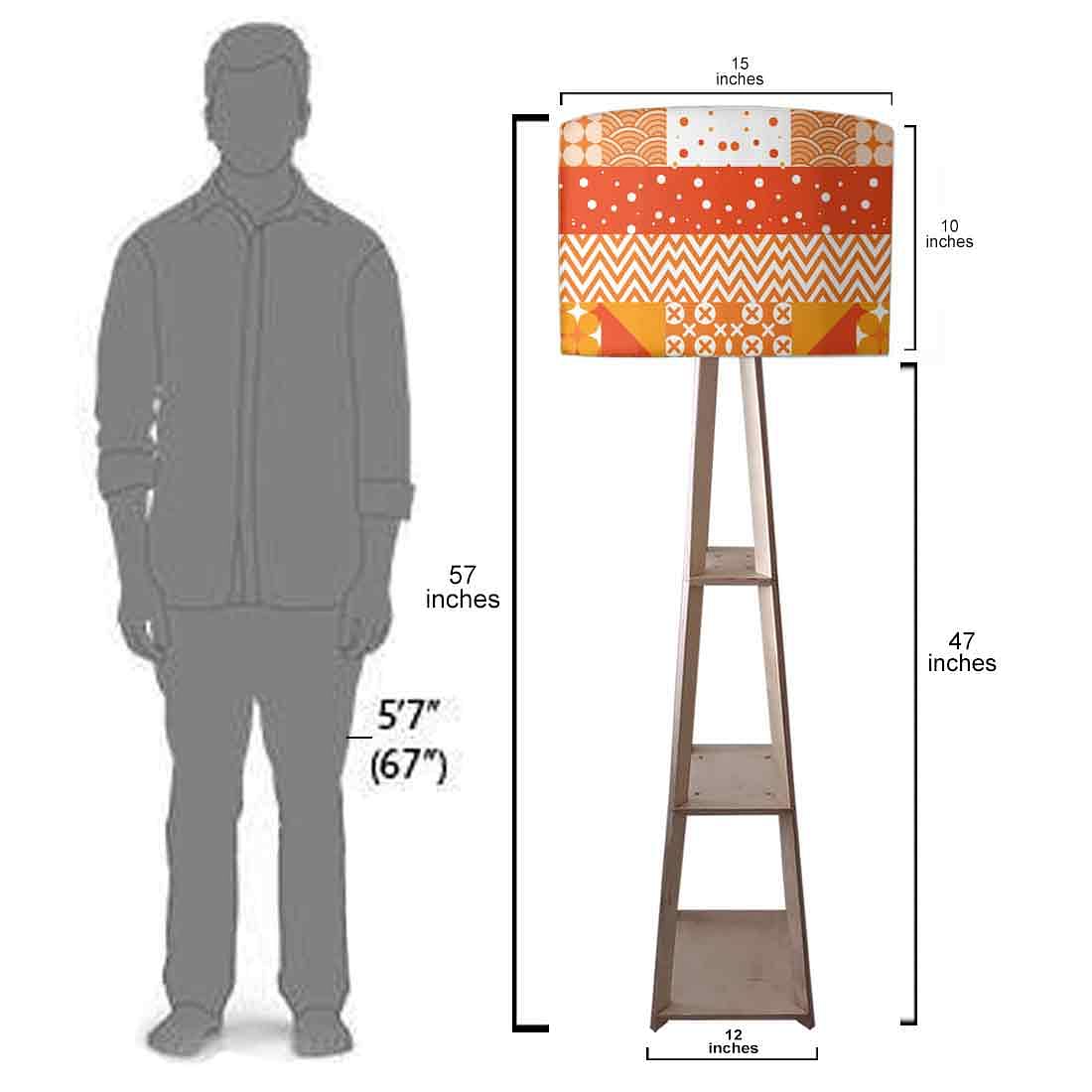 Wooden Floor Lamp with Shelf for Bedside Lights - Image 7