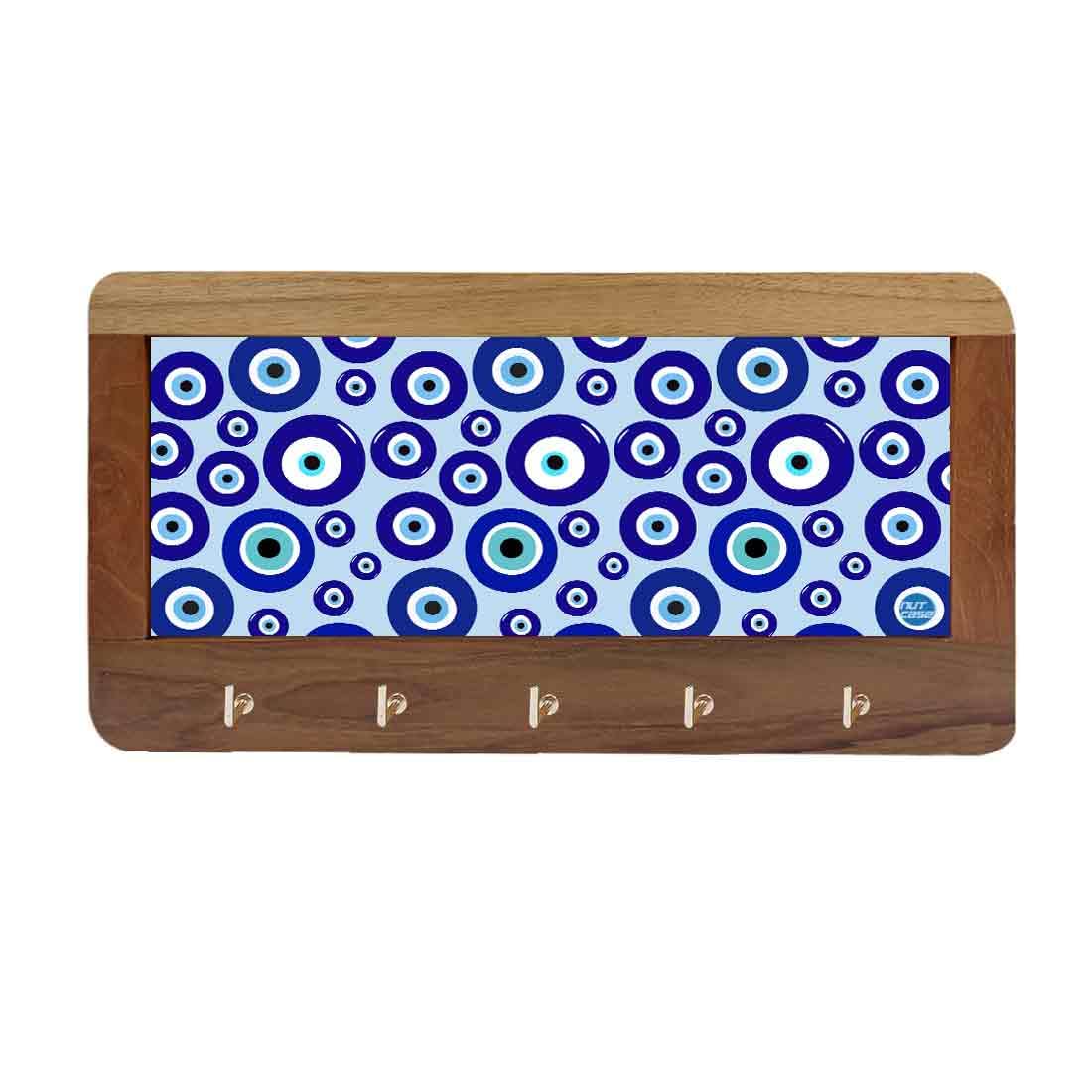 Wooden Wall Mount Key Holder for Home Office Hanger - Evil Eye Protector - Image 20