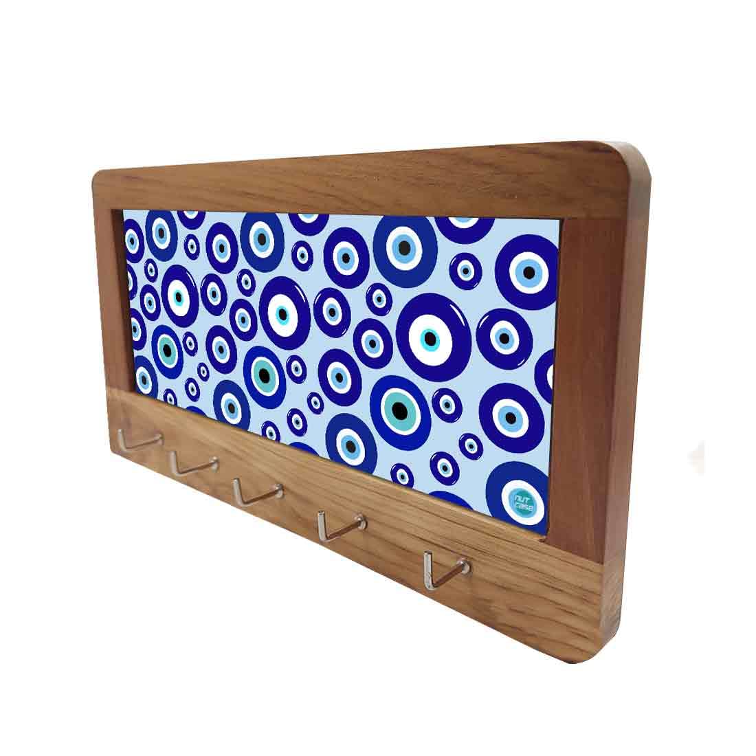 Wooden Wall Mount Key Holder for Home Office Hanger - Evil Eye Protector - Image 21
