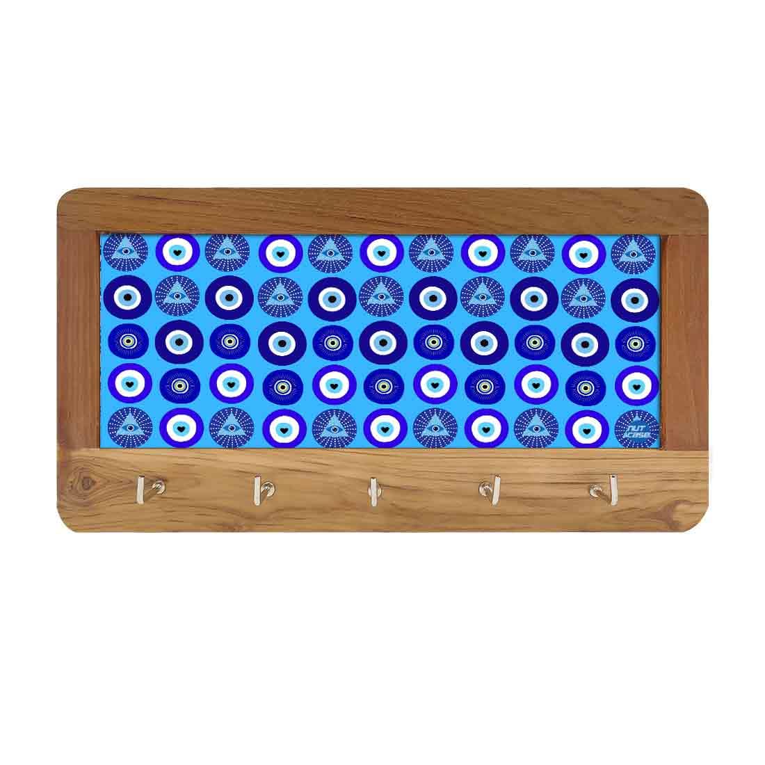 Designer Wall Mount Wooden Key Holder for Home & Office - Evil Eye Protector - Image 13