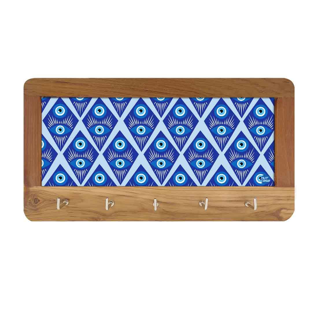 Designer Wall Mount Wooden Key Holder for Home & Office - Evil Eye Protector - Image 19