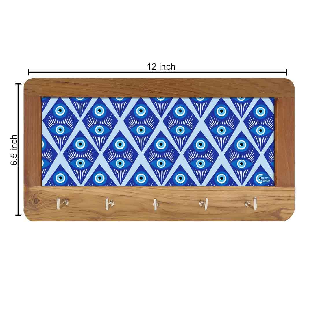 Designer Wall Mount Wooden Key Holder for Home & Office - Evil Eye Protector - Image 20