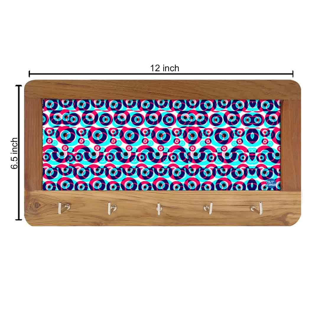 Designer Wall Mount Wooden Key Holder for Home & Office - Evil Eye Protector - Image 9