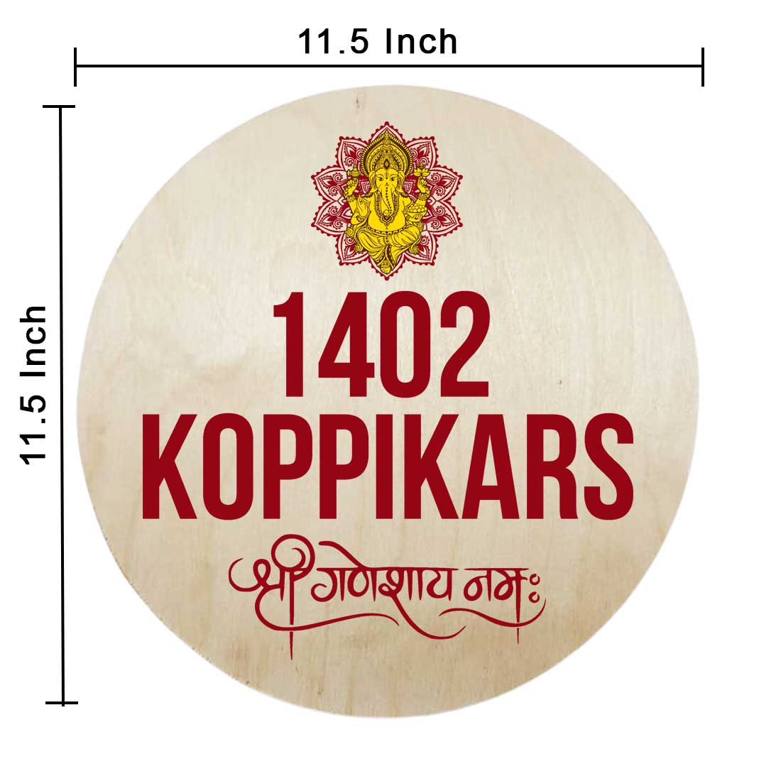 Lord Ganesha Name Plate for Home-Available in Wood & Acrylic - Image 6