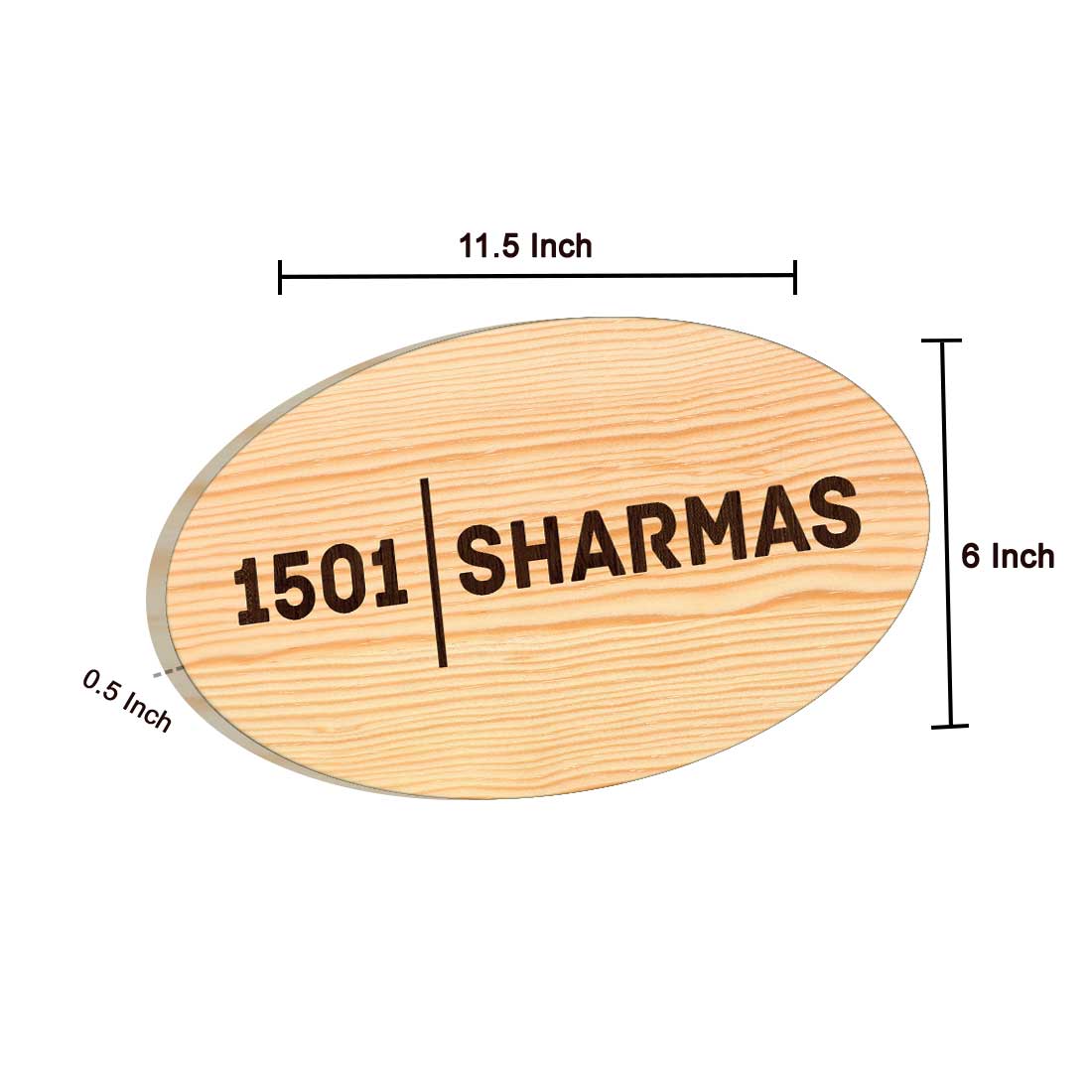 Wooden Nameplate for Home Bungalow Personalized Door Sign - Image 10