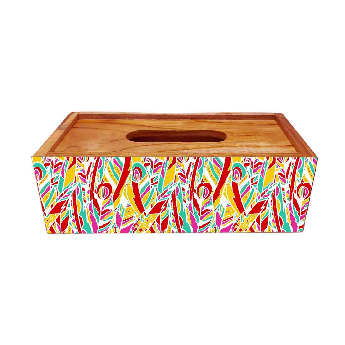Wooden Tissue Box Holder for Office Home Use - Multicolor - Image 3