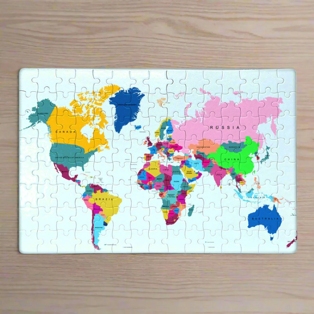 World Map Puzzle for Kids - World Puzzles with Continents - Childrens Jigsaw Geography Puzzles